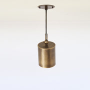 One-Light Swivel Brass Cylinder Ceiling Spotlight