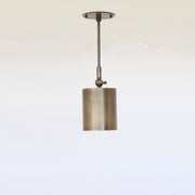 One-Light Swivel Brass Cylinder Ceiling Spotlight