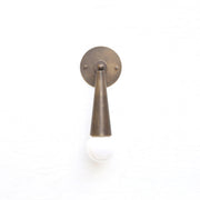 One-Light Tapered Cone Wall Sconce in Cast Brass