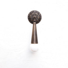 One-Light Tapered Cone Wall Sconce with Cast Rosette Backplate