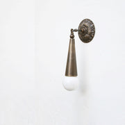 One-Light Tapered Cone Wall Sconce with Cast Rosette Backplate