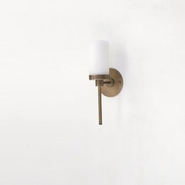 One-Light Wall Sconce with Alabaster Cylinder Shade