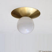 Opal Globe Flush Mount Ceiling Light