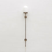 Plug-In Wall Sconce with Alabaster Cylinder Shade