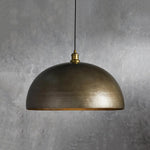 Recycled Metal Dome Pendant Brass