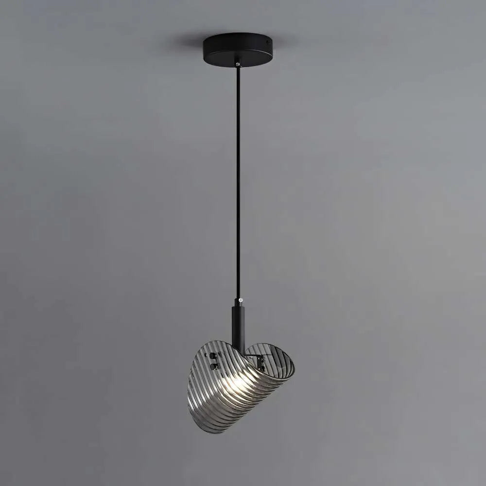 rippled-smoke-glass-pendant-light-with-blackened-steel-1