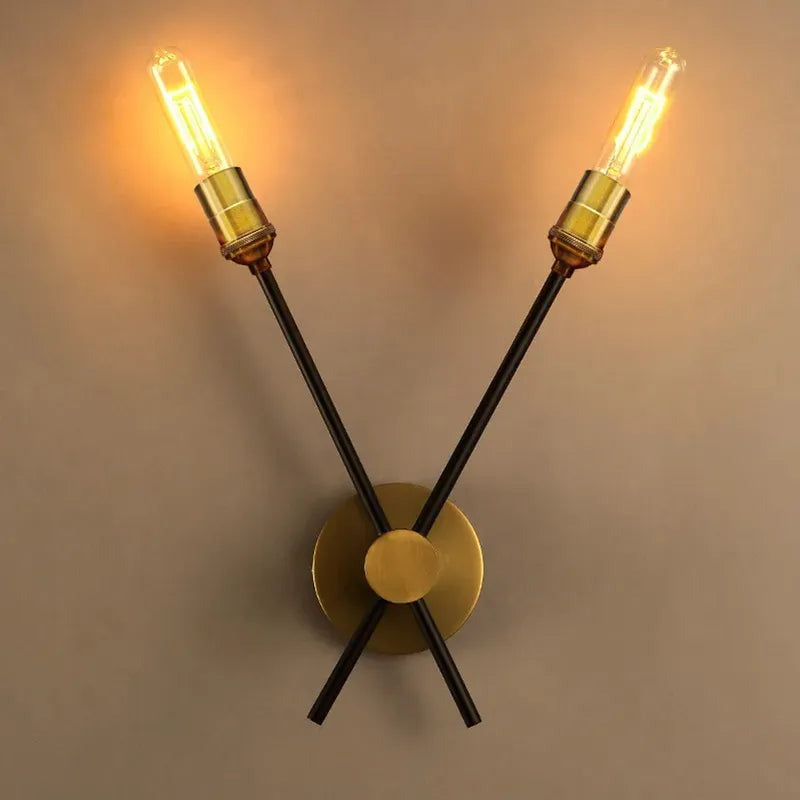 Retro Rotating Elongated Torch Candle Wall Sconces