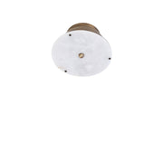 Round Alabaster Flush Mount Ceiling Light