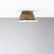 Round Alabaster Flush Mount Ceiling Light