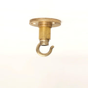 Round Backplate Brass Ceiling Hook for Pendant Cords