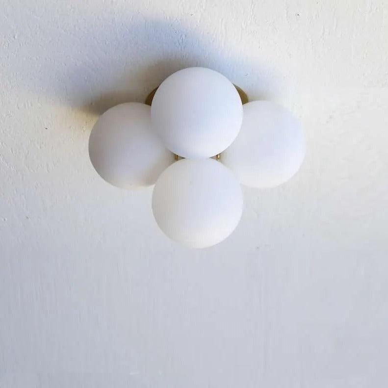 Cloud Round Opal Glass Sconce - Recessed Ceiling Light