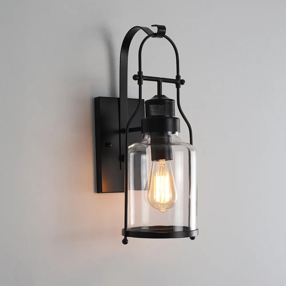 Industrial Loft Rust Metal Modern Lantern Wall Sconces