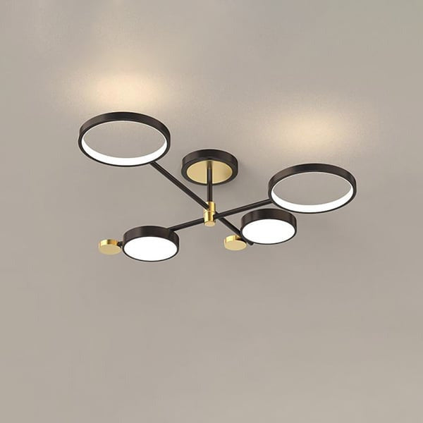 Semi Flush Mount Lighting Black LED Modern Ceiling Lights