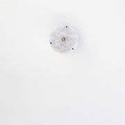 Six-Inch Round Alabaster Flush Mount Ceiling Light