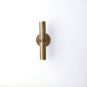 Slim Brass Cylinder Up and Down Wall Sconce