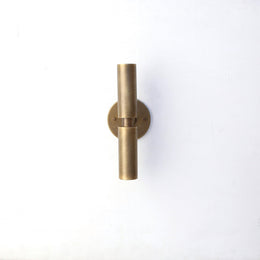 Slim Brass Cylinder Up and Down Wall Sconce