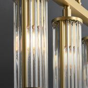 Solid Brass & Crystal Linear Chandelier