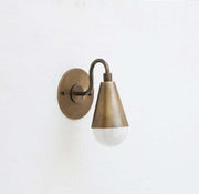 Modern Thin Canopy Brass Wall Sconce - Bathroom Light Fixtures