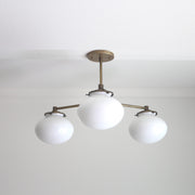 Three-Light Brass Chandelier