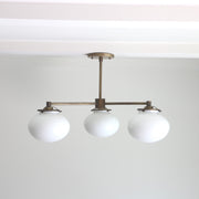 Three-Light Brass Chandelier