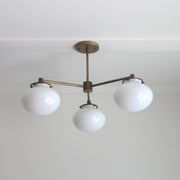 Three-Light Brass Chandelier