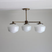 Three-Light Brass Chandelier