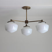 Three-Light Brass Chandelier