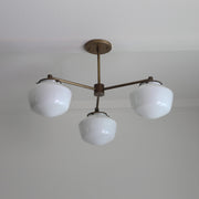 Three-Light Brass Chandelier