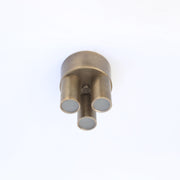 Three-Light Brass Cylinder Flush Mount Ceiling Light