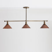 Three-Light Linear Chandelier with Cone Shades