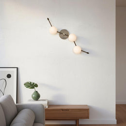 Three-Light Linear Globe Wall Sconce