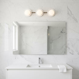 Three-Light Opal Globe Bath Vanity Light