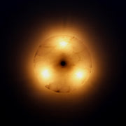 Twelve-Inch Round Alabaster Disc Wall Sconce