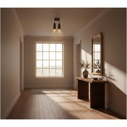 Two-Light Adjustable Brass Cylinder Ceiling Spotlight