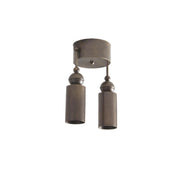Two-Light Adjustable Brass Cylinder Ceiling Spotlight