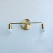Two-Light Brass Wall Sconce with Asymmetric Arms