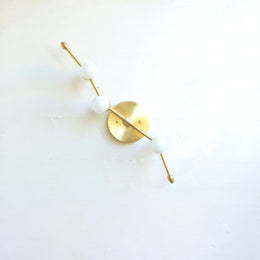 Two-Light Brass Wall Sconce with Rotating Bar