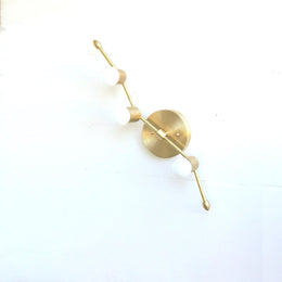 Two-Light Brass Wall Sconce with Rotating Bar