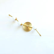 Two-Light Brass Wall Sconce with Rotating Bar