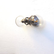 Two-Light Clear Glass Globe Vanity Wall Sconce