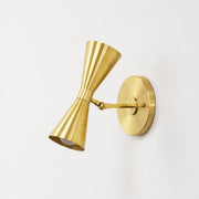 Two-Light Fluted Double Cone Wall Sconce