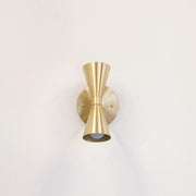 Two-Light Fluted Double Cone Wall Sconce