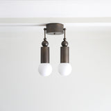 Two-Light Globe Flush Mount Ceiling Light