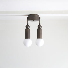 Two-Light Globe Flush Mount Ceiling Light