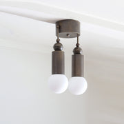 Two-Light Globe Flush Mount Ceiling Light