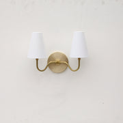 Two-Light Linen Shade Wall Sconce