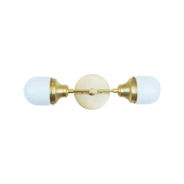 Two-Light Opal Glass Vanity Wall Sconce