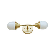 Two-Light Opal Glass Vanity Wall Sconce