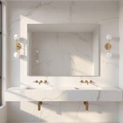 Two-Light Opal Globe Vanity Wall Sconce