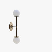 Two-Light Opal Globe Wall Sconce